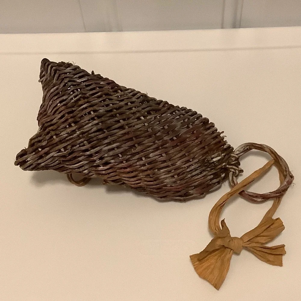 Rustic Grapevine Wall Basket 3x5x9 Country Boho Garden Cottagecore Eclectic